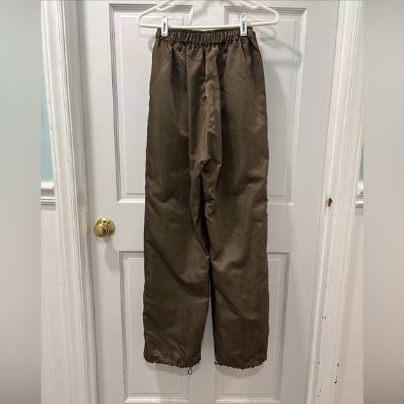 The Frankie Shop Women’s Kevin Track Pants Size Large Khaki Brown Nylon Jogger - Picture 7 of 9